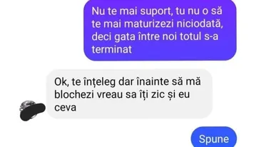 Bancul sfârșitului de săptămână | Gata, între noi totul s-a terminat!