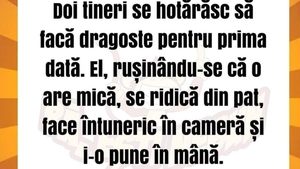 BANCUL ZILEI | Doi tineri se pregătesc să facă dragoste pentru prima dată