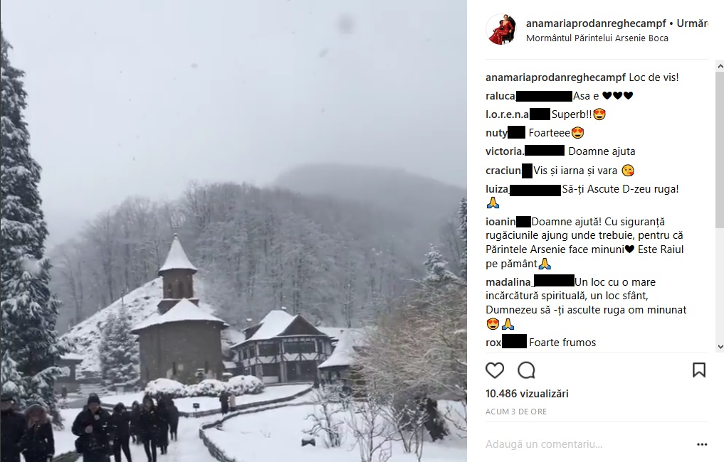Anamaria Prodan s-a rugat la mormântul Sfântului Ardealului ca mama ei să se însănătoșească: „Părintele Arsenie face minuni”