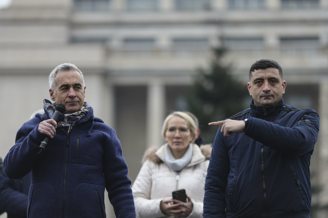 Călin Georgescu și George Simion/ Sursa foto: Inquam Photos/ Octav Ganea