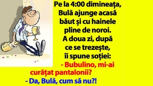 BANC | Pe la 4:00 dimineața, Bulă ajunge acasă băut și cu hainele pline de noroi