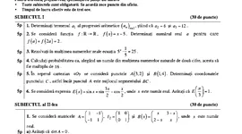 Subiecte BAC matematica 2022