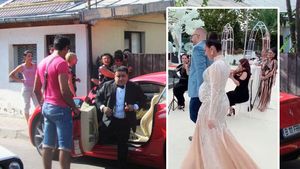 Cum s-a îmbrăcat soția lui Adrian Minune la nunta fiicei sale. Primele imagini cu Karmen în rochie de mireasă. FOTO
