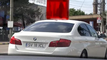 BMW cu numere false văzut circulând pe o stradă din Suceava!