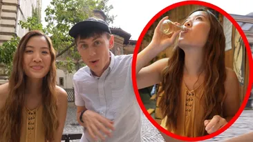 Cum au reacționat acești doi americani, după ce au băut țuică pentru prima dată, într-un restaurant din București