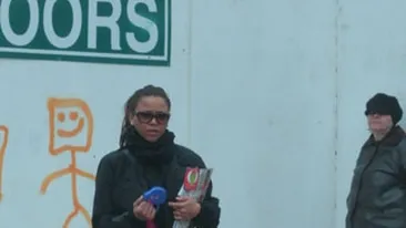 Nadine, o aparitie soc pe strazile din Bucuresti