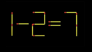 Test de inteligență | Bineînțeles, 1 - 2 = 7 este greșit. Corectați egalitatea, mutând un singur chibrit