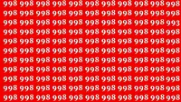 Test de perspicacitate | Nu toate numerele din această poză sunt 998. Găsiți-l pe cel diferit!