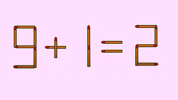 Test de inteligență | Mutați un chibrit, pentru a transforma 9+1=2 într-o egalitate corectă!