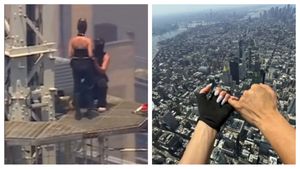 Cerere în căsătorie pe Empire State Building. Cine sunt cei 2 tineri care au escaladat ilegal zgârie-norul din New York