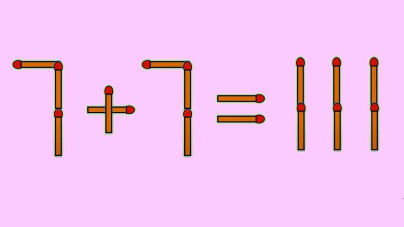 Test IQ exclusiv pentru genii | Corectați 7 + 7 = 111, mutând un singur chibrit