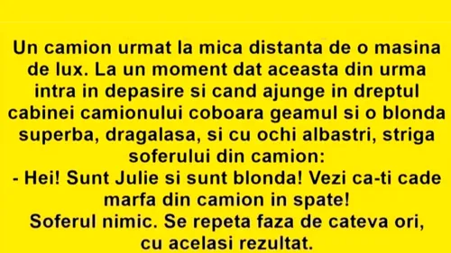 Bancul începutului de săptămână | Sunt Julie și sunt blondă!