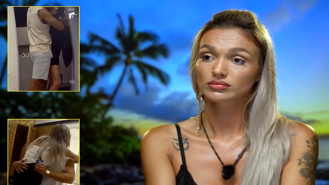 Ella, prinsă cu cioara vopsită la Insula Iubirii 2025! Nu știa că sunt camere în baie atunci când a sărit pe Teo. Cum a încercat să se scoată în fața reporteriței