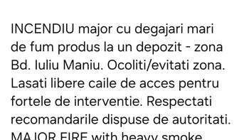 Alerta extremă în București: un depozit de pe bulevardul Iuliu Maniu din București a luat foc. Detalii de ultimă ora