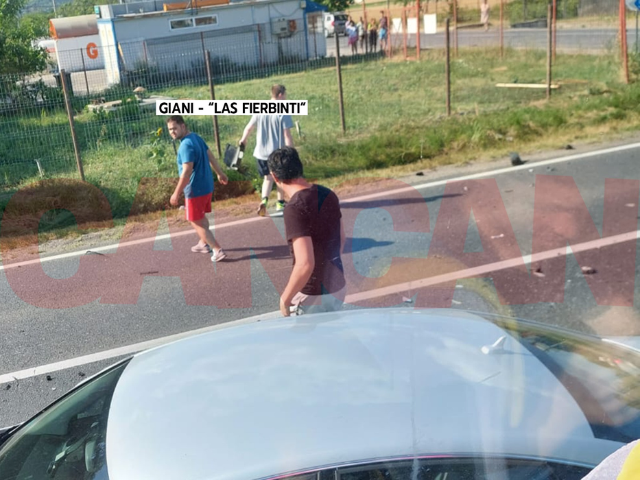 Giani din Las Fierbinți, la locul accidentului