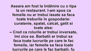 BANC | Aseară am fost la întâlnire cu o tipă, la un restaurant