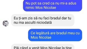 BANC | „Nu pot să cred că nu mi-a adus nimic Moș Nicolae”