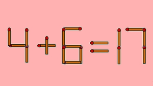 Test de inteligență | Mutați un singur chibrit pentru a corecta 4 + 6 = 1