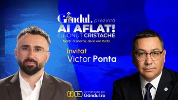 „Ai Aflat! cu Ionuț Cristache” începe marți, 17 martie, de la ora 15.00, live pe Gândul. Invitat: Victor Ponta