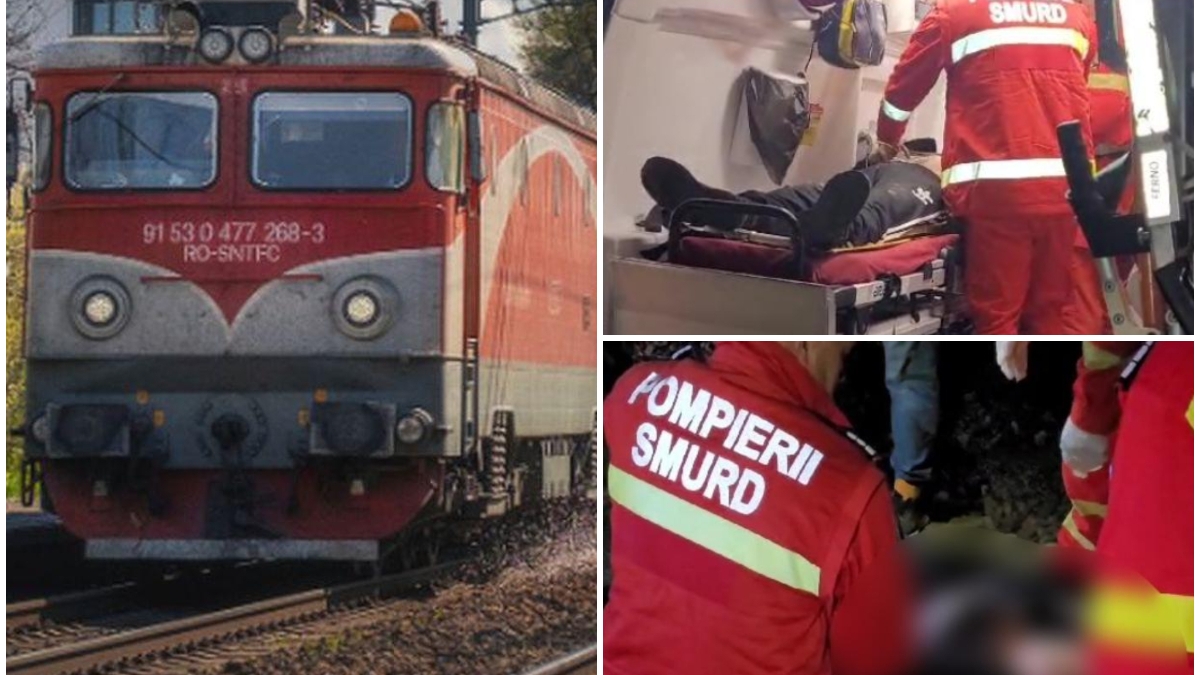 S-a îmbătat, a căzut pe șine, dar trenul a trecut peste el și a scăpat! Un bărbat din Teleorman a fost protejat de „Dumnezeul bețivilor”