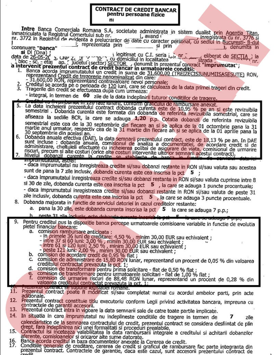 Contractul femeii de serviciu cu banca