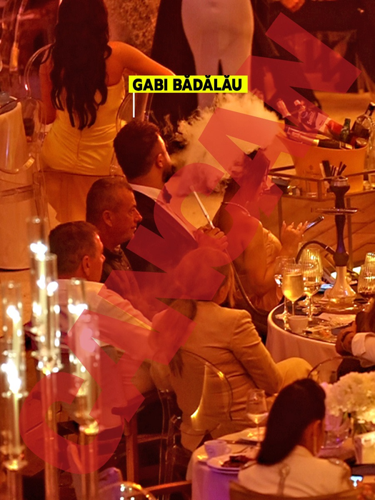 Gabi Bădălău a tras cu năduf dintr-o narghilea la nunta lui Florin Salam