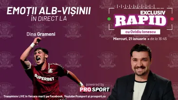 Cel mai bun jucător al Rapidului din ultimul meci vine astăzi la EXCLUSIV RAPID, în direct pe YouTube - ProSport, de la ora 16:45