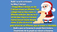 BANC | Ce scrisoare i-a trimis Bulă lui Moș Crăciun