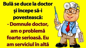 BANC | Bulă se duce la doctor și începe să-i povestească