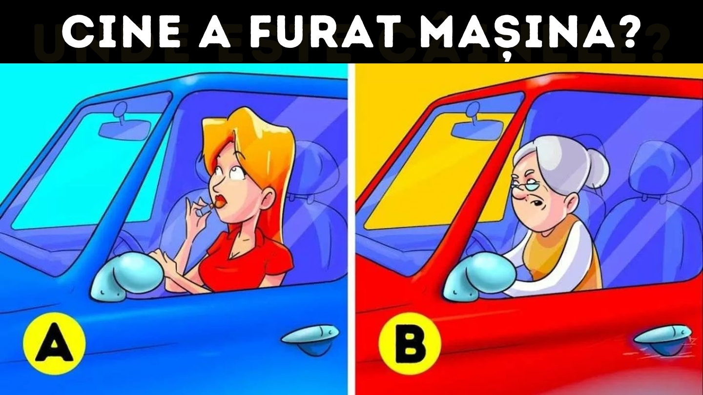 Test IQ pentru genii | Cine a furat mașina? Doar 1% dintre oameni își dau seama în doar 5 secunde!