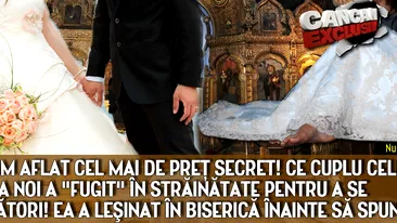 Ce cuplu celebru de la noi a fugit in strainatate pentru a se casatori! Ea a lesinat in biserica inainte sa spuna DA!