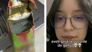 Ce a găsit Karina, o tânără din Bacău, într-o cutie de suc cumpărată de la un supermarket din București. Imaginile au stârnit revoltă: ”Mi se face rău!”