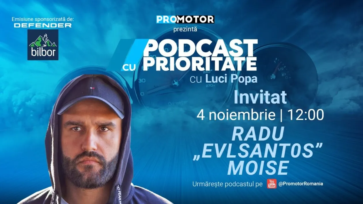 Apare „Podcast cu Prioritate” #56 by ProMotor cu Radu „EvLSant0s” Moise - maestrul drifturilor