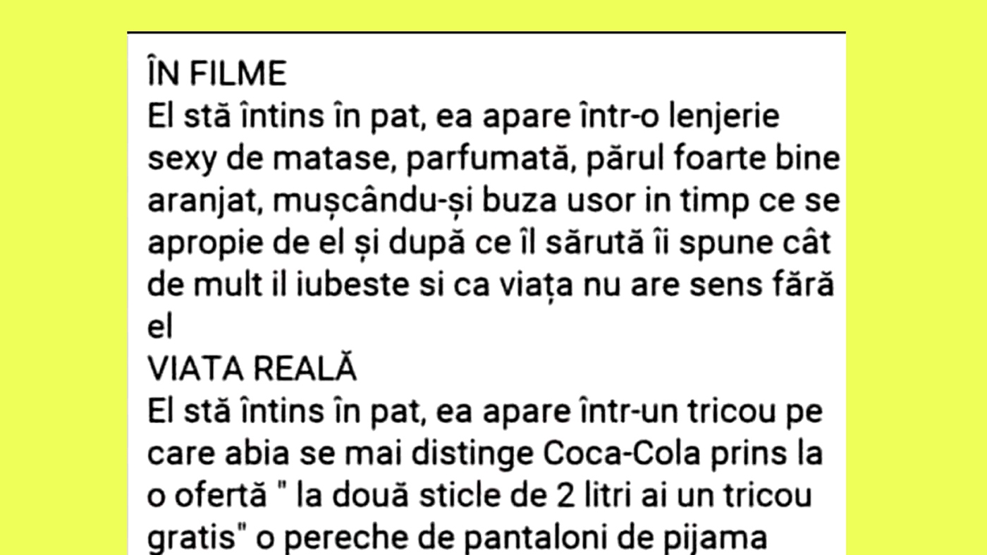 Bancul începutului de săptămână | În filme VS viața reală