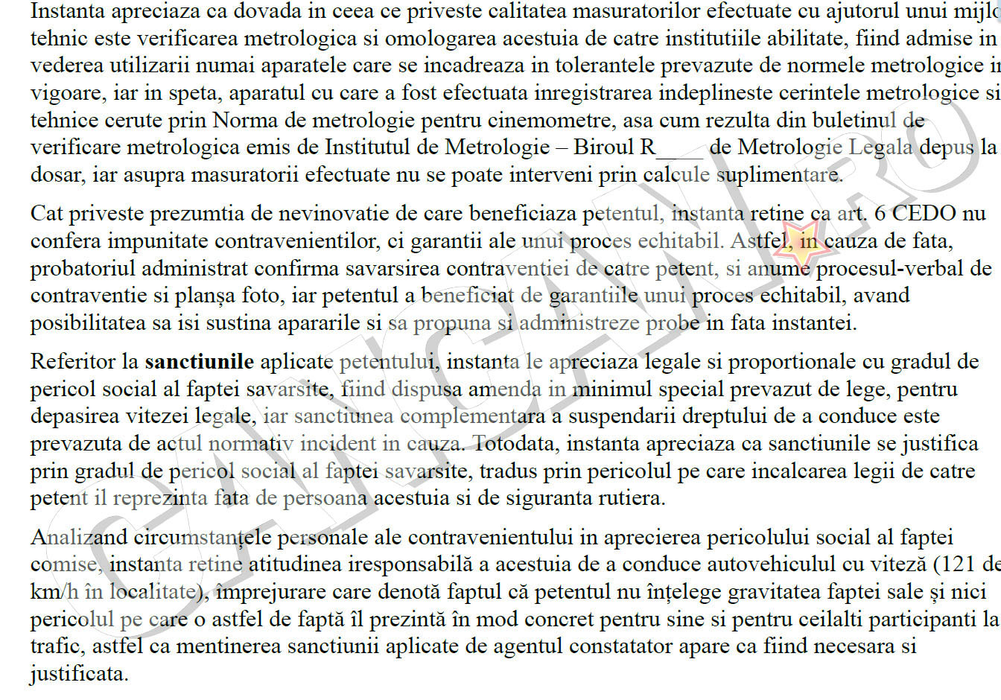 Document din dosarul deschis în Buftea