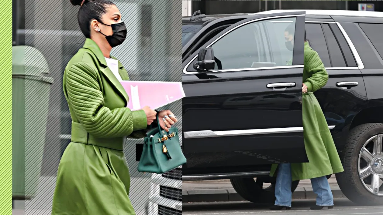 ”Regina” a coborât din ”Escalade” și a rupt ”gura târgului” cu Hermes-ul de 17.000 €! Soția lui Florin Salam a răvășit nordul Capitalei