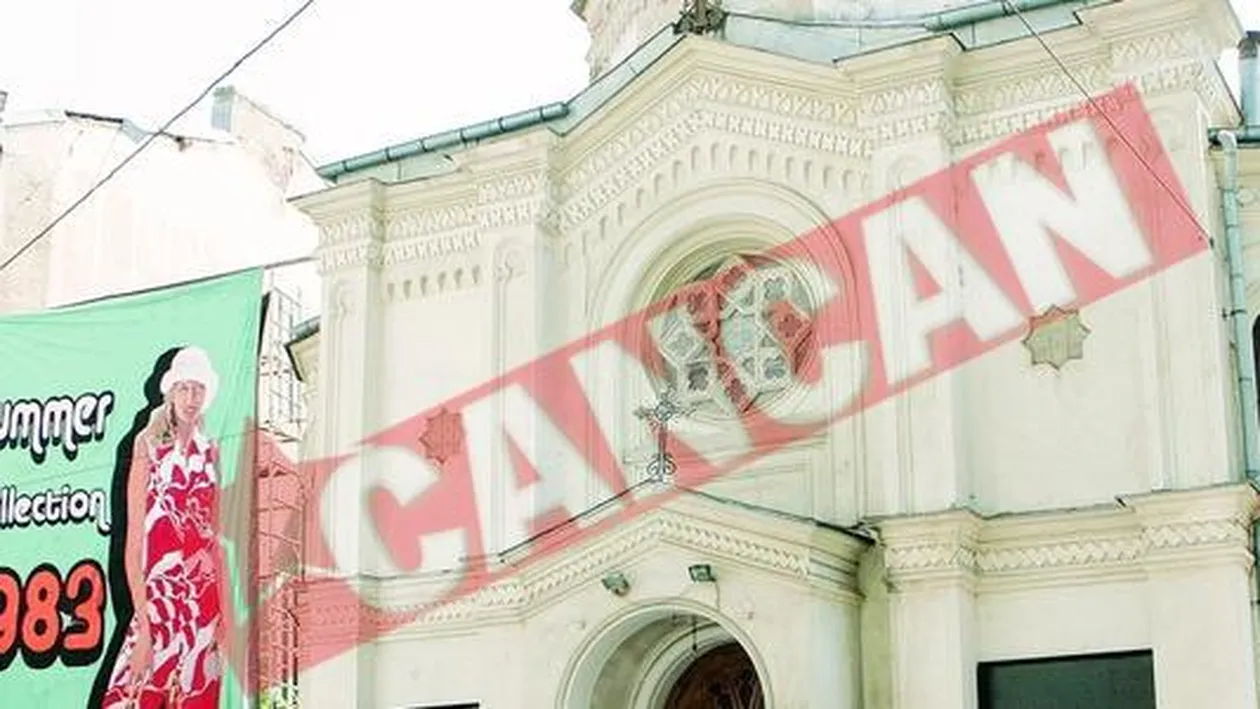 Reclama de la biserica Sfantul Nicolae, filmata pe blat