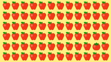 Test de perspicacitate | Găsiți roșia ascunsă printre merele din imagine!