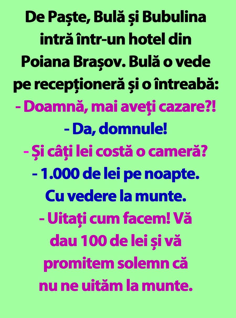 BANC | Bulă și Bubulina fac Paștele la Poiana Brașov