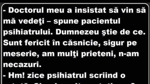 BANCUL ZILEI | Psihiatrul și pacientul fericit
