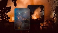 Incendiu de proporții în Giurgiu! Focul s-a extins la patru gospodării