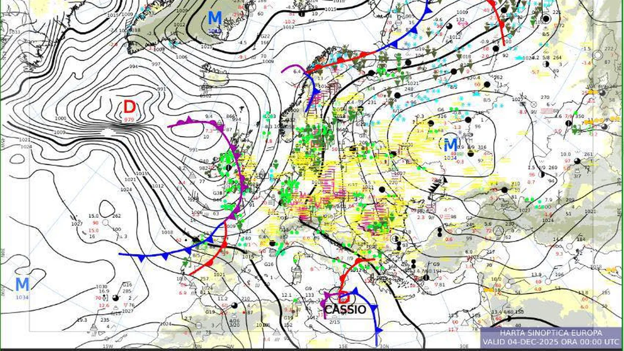 Ciclonul european Cassio face ravagii în Europa! România, afectată și ea de efectele fenomenului extrem