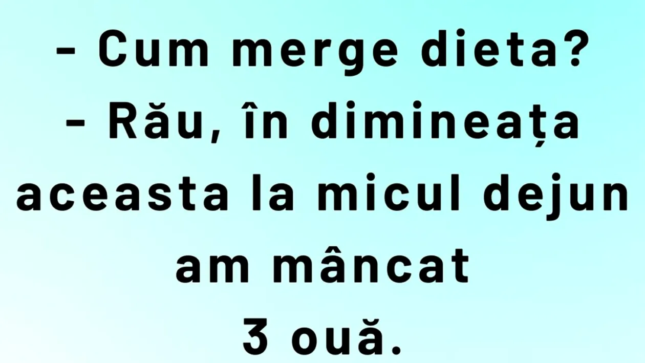 Bancul de joi | Dieta de după Anul Nou