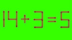 Test de inteligență | Corectați 14 + 3 = 5, mutând un singur chibrit