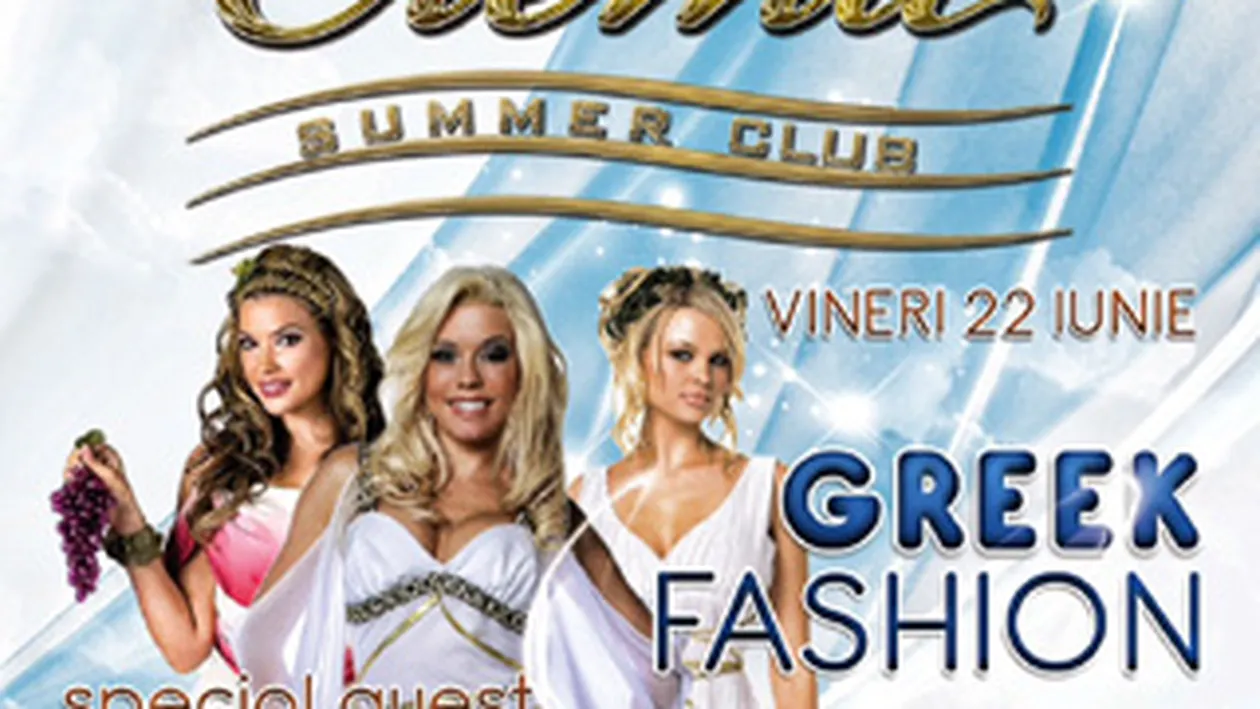 Seara greceasca de gala cu... Galani si manechine de top defiland pe ritm de sirtaki!