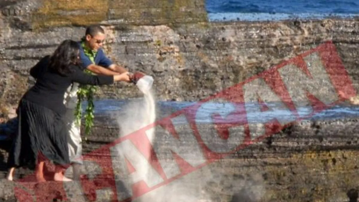 Obama a imprastiat cenusa bunicii de pe o stanca