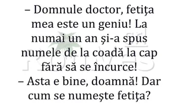 BANC | Fetița mea e un geniu! La numai un an, și-a spus numele de la coadă la cap, fără să se încurce
