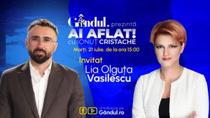 „Ai Aflat! cu Ionuț Cristache” începe marți, 21 iulie, de la ora 15.00, live pe Gândul. Invitată: Lia Olguța Vasilescu