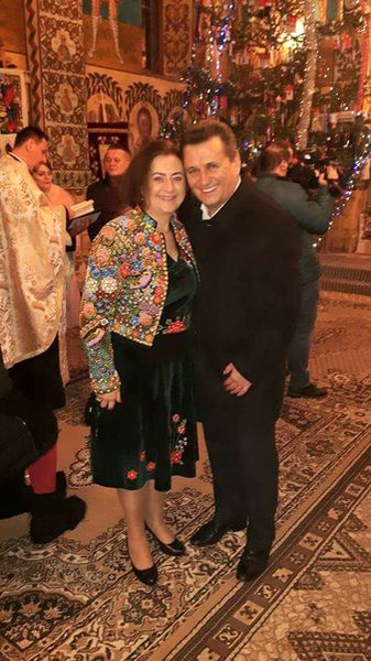 Nea Mărin și soția sa