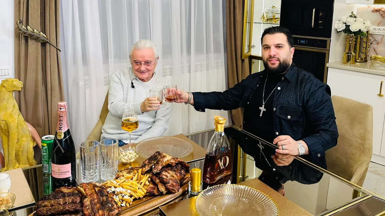 Tzancă Uraganu l-a luat acasă pe Irinel Columbeanu. Manelistul l-a așteptat cu masa întinsă: „Poate chiar nu e hrănit cum trebuie la azil”